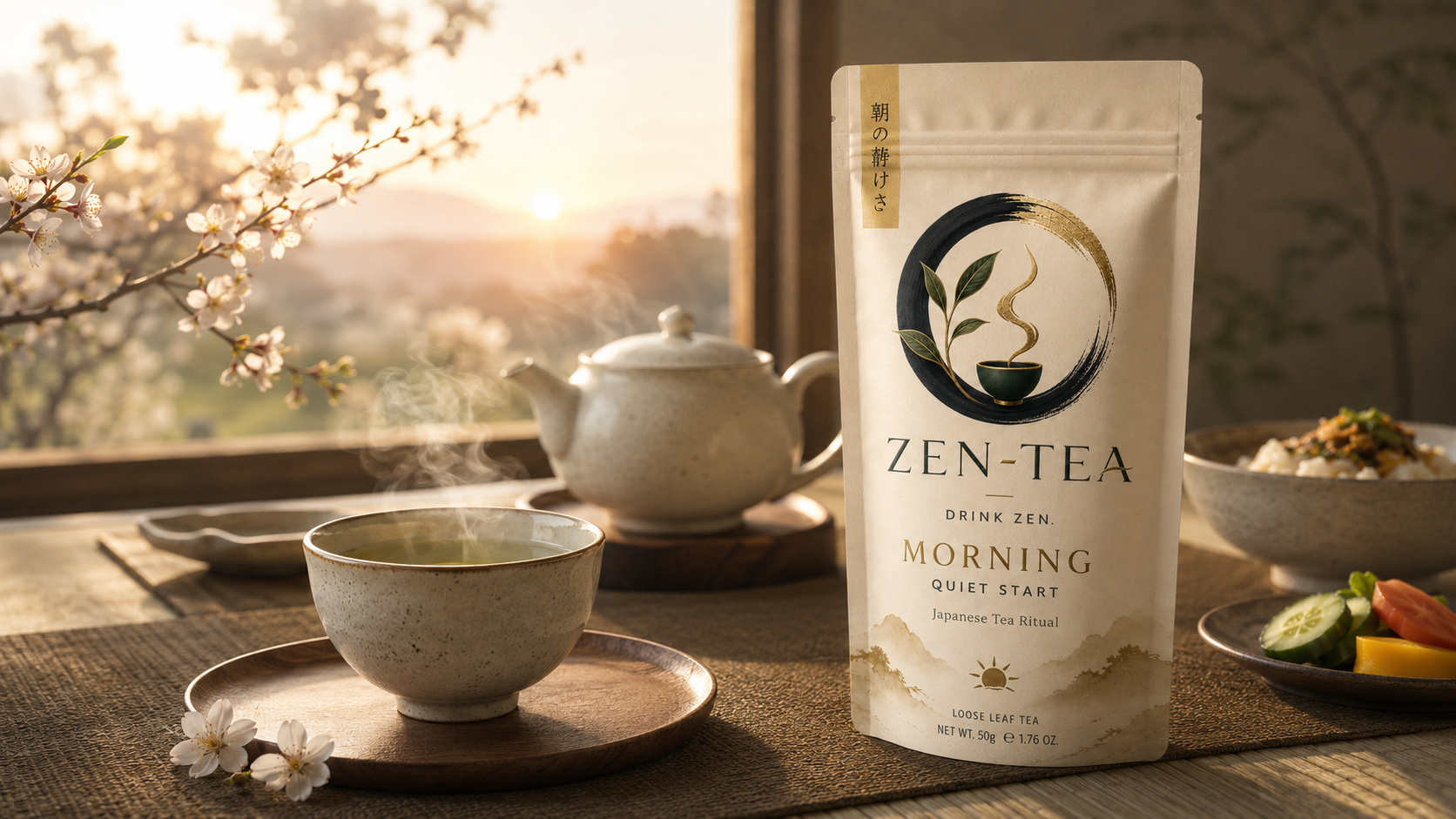 白い袋のZEN-TEA Morning